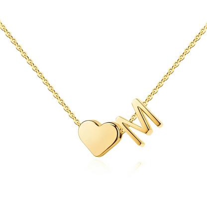 Collana Katy con cuore e iniziale