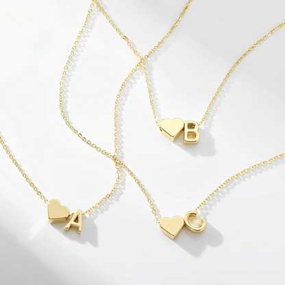 Collana Katy con cuore e iniziale