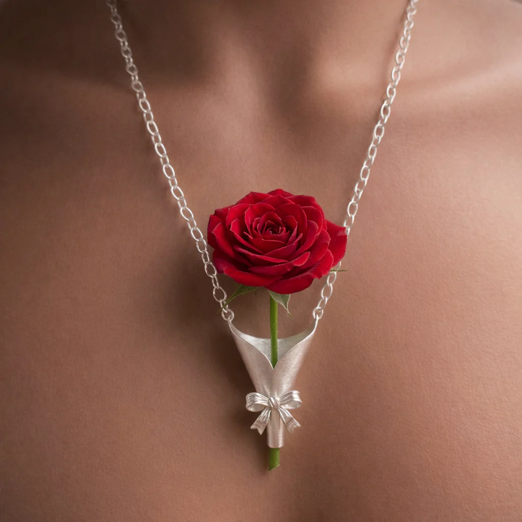 Collana con fiore