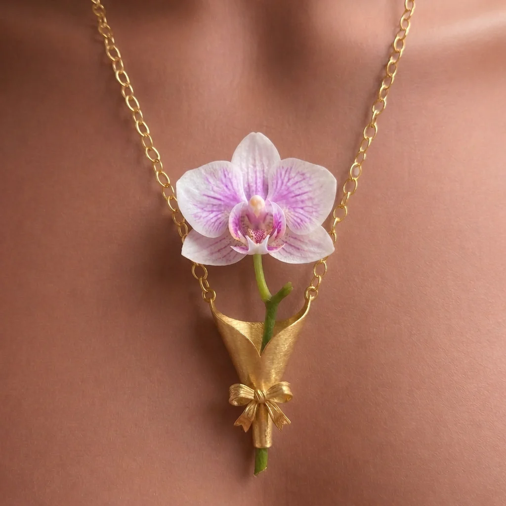 Collana con fiore